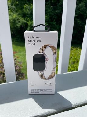 Posh Tech Stainless Steel Link Band for Apple Watch – Two Tone NIB